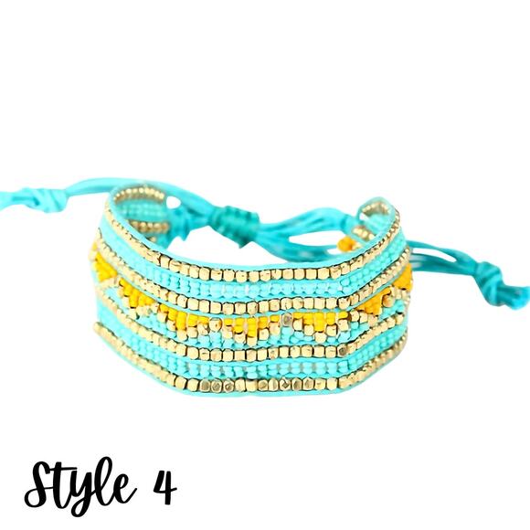 3 for $15 - Seed Bead Adjustable Bracelets Boho Friendship - Picture 5 of 8